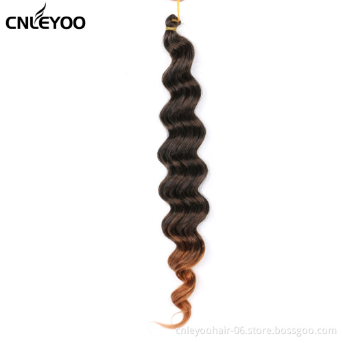 Discount Mixed Brown Deep Wave Bulk Crochet Hair 20 Inch Pretwisted Deep Hair Crochet Braids For Beauty
